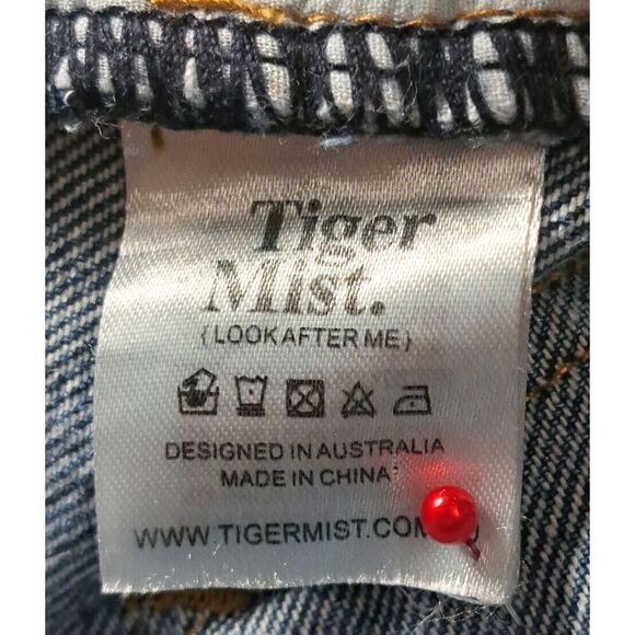 Tiger Mist Jeans X-Small‎ High-Waisted Wide Leg Distressed Baggy Medium Washed - Picture 11 of 11